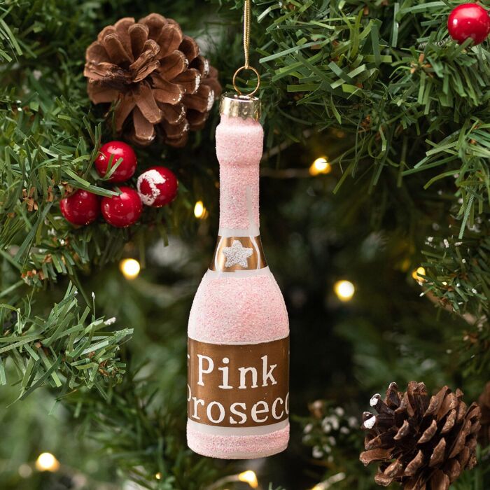 Gisela Graham - Pink Prosecco Bottle